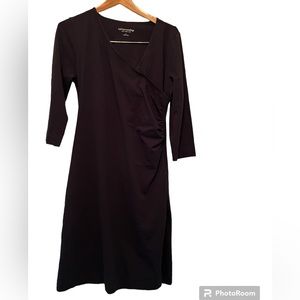 Soft Surroundings Black Faux Wrap Dress Size Small